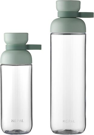 Пляшки для води Mepal Vita, набір 2 шт, 500/900 мл, міцні, герметичні, BPA-free, для спорту, офісу, університету, кольору Nordic Sage