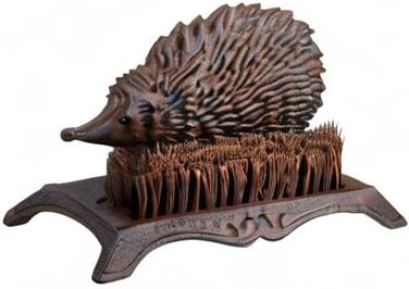 Esschert Design килимок для взуття у вигляді їжака з чавуну з щіткою, 25×16×15 см