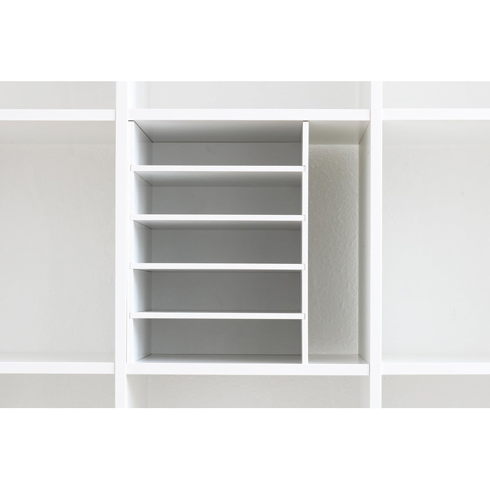 Органайзер для паперу DIN A4 INWONA Kallax Expedit, 5 відділень, білий, 25x33,5x36 см – полиця для документів, сортувальник, підставка для паперу