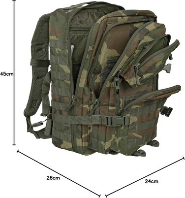 Тактичний рюкзак US Cooper Assault 25 л, Woodland, середній