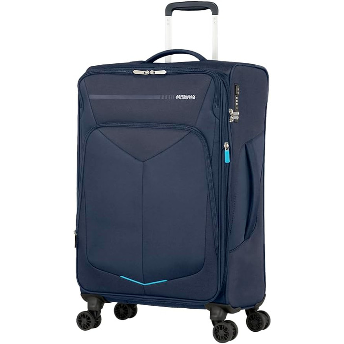 Валіза American Tourister Summerfunk 79 см, 119 л, чорна, розширювана, на 4 колесах, поліестер