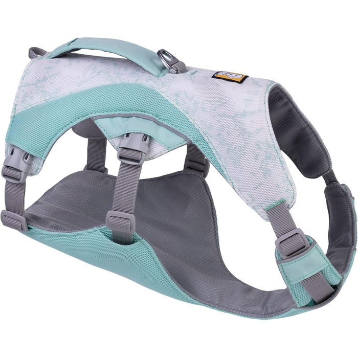 RUFFWEAR Swamp Cooler — охолоджувальна шлейка для собак, регульована, легка, з ручкою, для бігу та прогулянок, 2 отвори для повідка, для великих порід (81-107 см), колір Sage Green, розмір X-Small