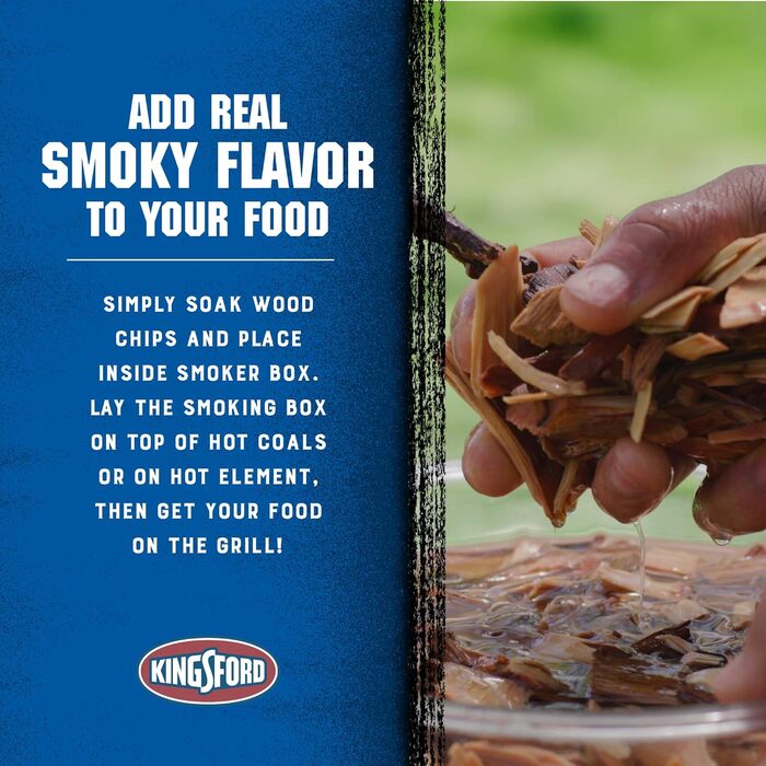 Коптильна коробка Kingsford з нержавіючої сталі для гриля, універсальна, міцна, аксесуар для барбекю, перетворює будь-який гриль на коптильню