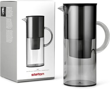 Фільтр-глечик Stelton EM77, 2 л, сумісний з Brita, пластиковий, для очищення води, зменшує хлор та накип, сучасний дизайн, тонований