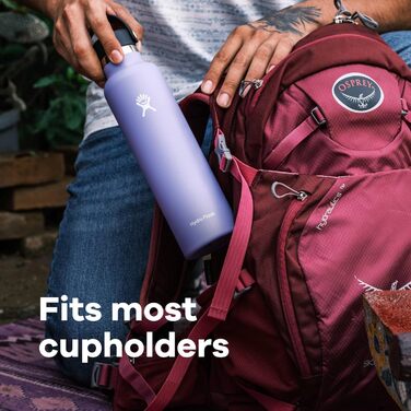 Гідрофляга HYDRO FLASK 710 мл Moonshadow Purple, вакуумна нержавіюча пляшка для води з кришкою, тримає тепло і холод, герметична, маленький отвір