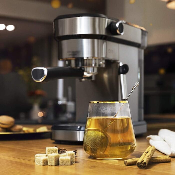 Кавоварка Cecotec Cafelizzia 790 Steel Pro, еспресо та капучино, 1350 Вт, 20 Бар, термоблок, автоматичний режим, 1,2 л, нержавіюча сталь
