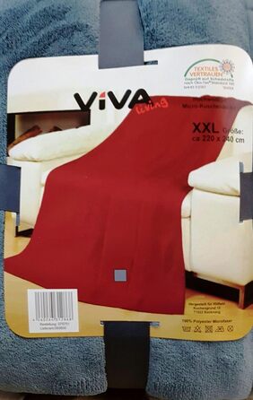 Плед-покривало Viva XXL мікрофібра, бордовий, 220x240 см