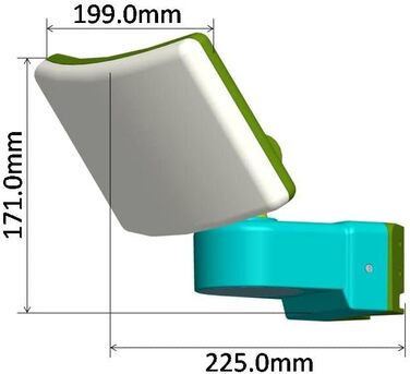 Світлодіодний прожектор HUBER 30W 3300лм IP65 для вулиці, білий, настінний/кутовий монтаж