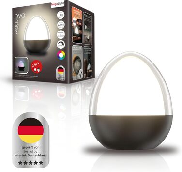 Світильник нічник MegaLight LED для дітей з RGB-підсвіткою, диммером і таймером, сенсорне керування, USB, безпечний для немовлят (Ovo)
