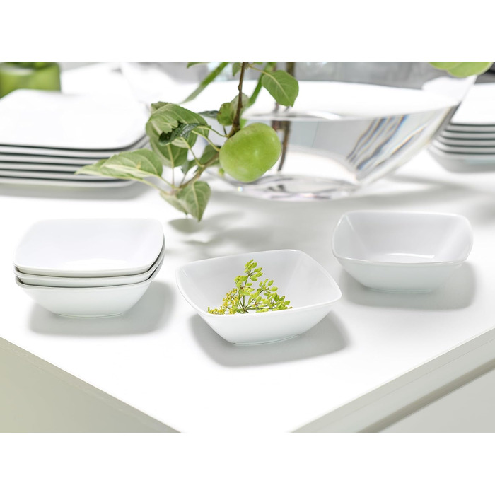 Набір мюслічашок Creatable Victoria, білий, квадратні, 14 см, 6 шт, 400 мл