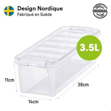 Набір із 10 контейнерів SmartStore Classic 2 л з кришкою, харчовий пластик, міцні кути, прозорі, 21x17x11 см, для зберігання продуктів, штабельовані, гарантія 10 років
