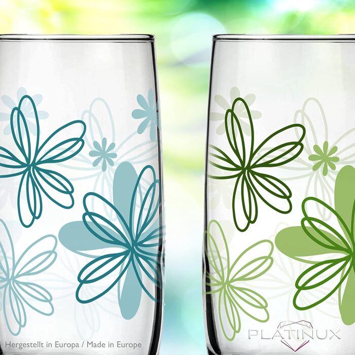 Набір склянок для пиття Flower Decor 6 шт. 350 мл (макс. 390 мл)