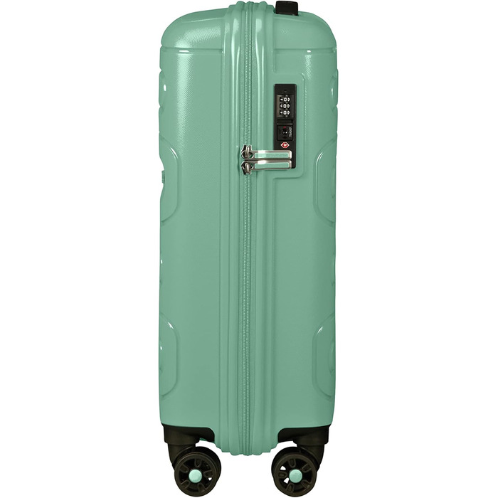 Валіза American Tourister Sunside Spinner 55 см, 35 л, чорна/зелена, легка дорожня валіза на 4 колесах