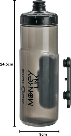 Велосипедна пляшка MonkeyLink MonkeyBottle 600 мл з магнітним кріпленням, комплект (пляшка, BottleMount, BikeMount)