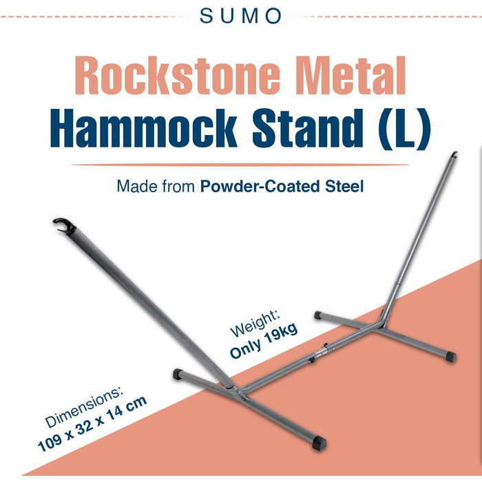 Стійка для гамаку AMAZONAS Sumo RockStone зі сталевим порошковим покриттям, для гамаків 270-320 см, до 120 кг