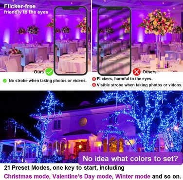 Розумний RGB LED прожектор для вулиці 80 Вт, Bluetooth, керування через додаток, IP66, димований, 2700K, мільйони кольорів, водонепроникний, для саду, освітлення фасаду, стельове підсвічування