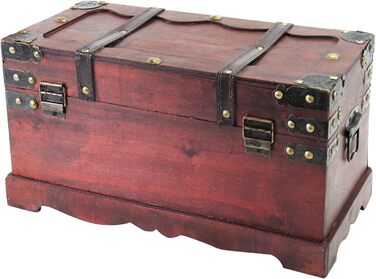 Велика дерев'яна скриня HMF 6400-140 з замком, 40x19x22 см, Франція