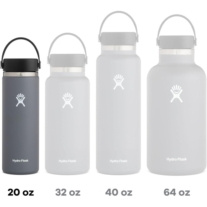 Термобутилка HYDRO FLASK 1180 мл із нержавіючої сталі для води, ізольована спортивна пляшка з герметичною кришкою Flex Cap, ремінцем, підходить для посудомийної машини, Snapper