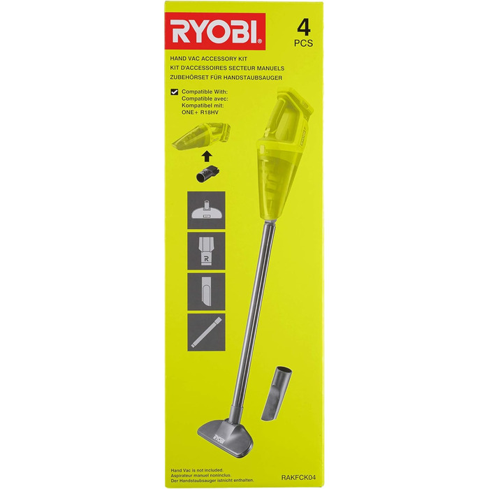 Набір з 4 насадок-насадок RYOBI для пилососа R18HV, модель 5132005358