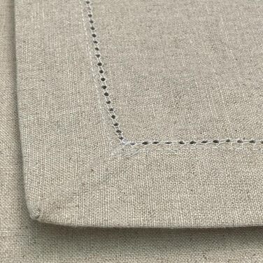 Набір лляних серветок Sweet Needle 12 шт, натуральний льон, 50x50 см, преміум-якість, європейський льон, багаторазові, для кухні, весілля, ресторану та щоденного використання