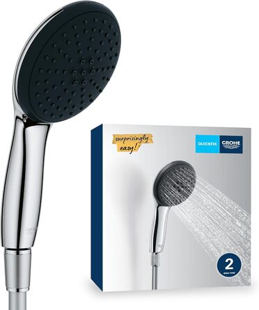 Душовий набір GROHE Vitalio 110, 2 режими, круглий, 14 л/хв, хром, 150 см шланг, захист від падінь, 26972001