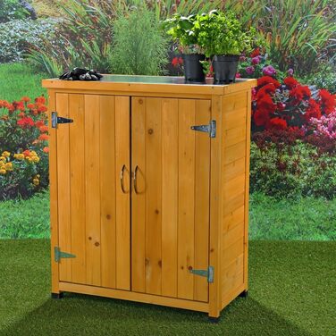 Садова шафа для інвентарю з 2 дверима, 75×40×90 см