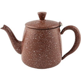 Чайник Café Olé PT-048 преміум, 1,4 л, нержавіюча сталь 18/10, безкапельний носик, порожнисті ручки, відкидна кришка, червоний граніт