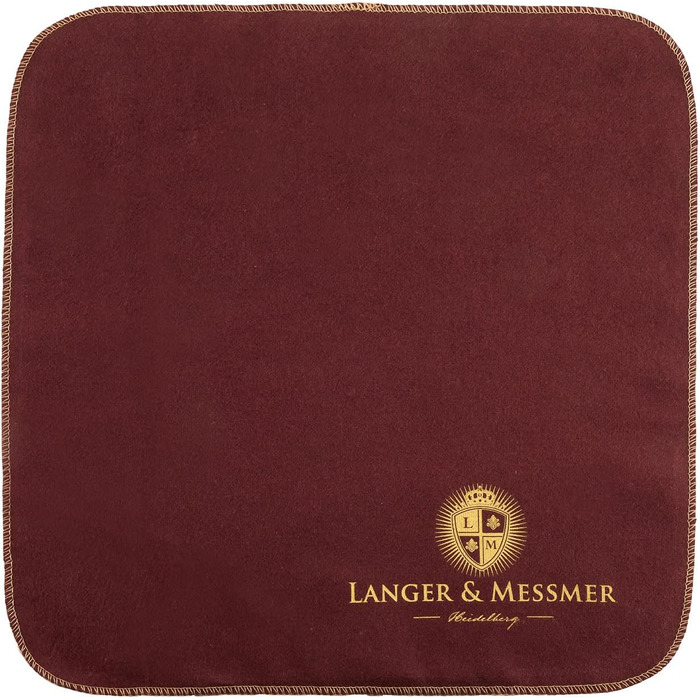 Langer & Messmer набір полірувальних серветок для гладкої шкіри, 100% бавовна, професійний догляд за взуттям (бордовий, бежевий)