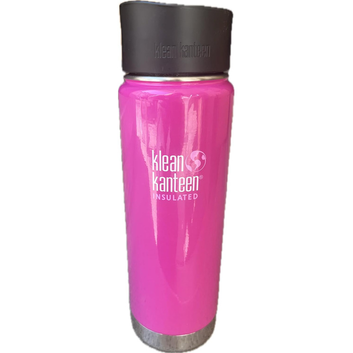 Термос-бутилка Klean Kanteen Wide 591 мл з вакуумною ізоляцією і кришкою Cafe Cap 2.0, колір Wild Orchid