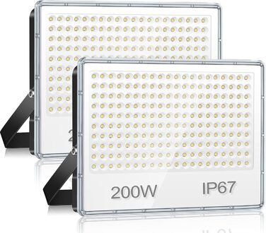 Світлодіодний прожектор для вулиці 300W, 30000 Лм, IP67, холодне світло 7000K, надяскравий LED ліхтар для складу, саду, гаража, двору, фабрики, паркінгу