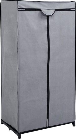 Тканинна шафа axentia, 75x150x50 см, сіро-чорна