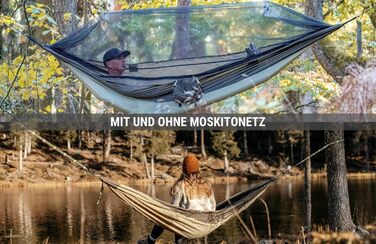 AMAZONAS – ультралегка гамак з москітною сіткою та відділенням для килимка, XXL, 3,05×1,60 м, до 200 кг