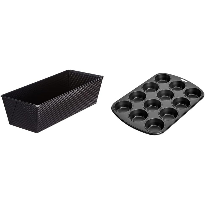 Форма для випічки Kaiser Classic 35,5x15,5x10 см та форма для мафінів Inspiration на 12 штук, антипригарне покриття, стандартний розмір, для кексів та мафінів