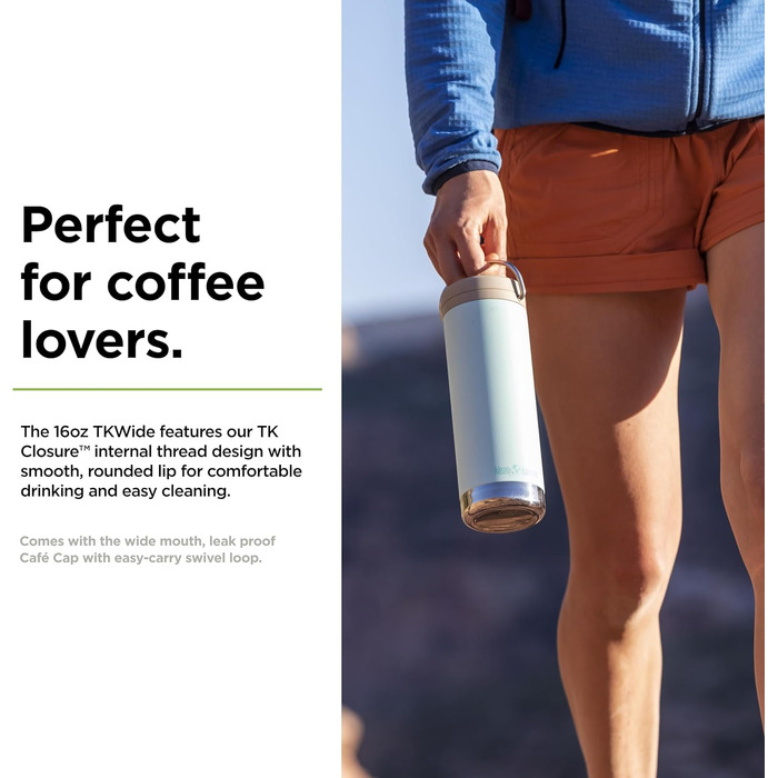Термос-бутилка Klean Kanteen TKWide 1 л, для води, Tofu, чоловіча