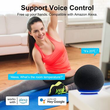 Wi-Fi термометр-гігрометр з додатком, датчик температури та вологості для дому, сумісний з Alexa, збереження даних, 4 шт.