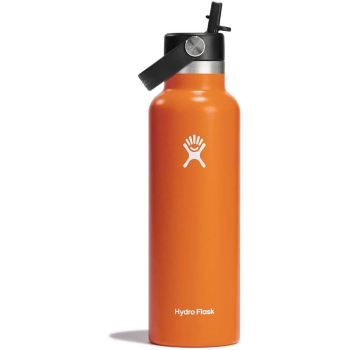 Термобутилка HYDRO FLASK 621 мл з трубочкою, вакуумна нержавіюча пляшка для води, з герметичною кришкою, для гарячого та холодного, колір Mesa
