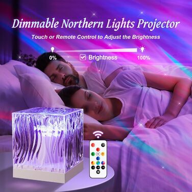 LED проектор зоряного неба, північне сяйво, 18 режимів підсвітки, нічник з 15 звуками, лампа з пультом, таймером для дітей і дорослих, декор для вечірок (білий)