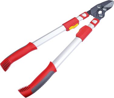 Секатор для гілок WOLF Garten Amboss Premium Plus POWER CUT, червоний/сірий, довжина 650-900 мм