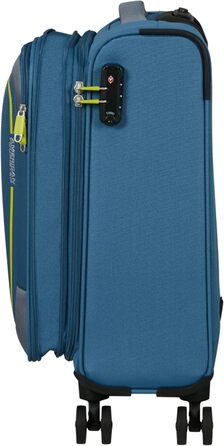 Валіза American Tourister Pulsonic Spinner L, розсувна, 81 см, 113/122 л, синя (Coronet Blue), валіза S (55 см, 43.5 л)