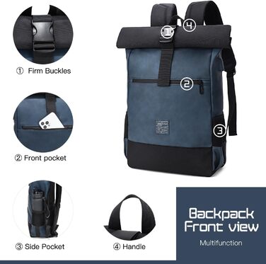 Рюкзак EverVanz Rolltop для ноутбука 17
