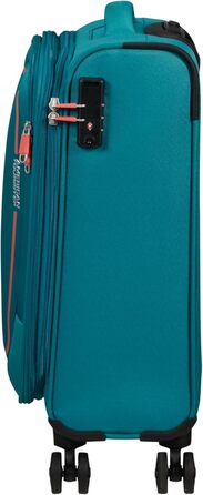 Валіза American Tourister Pulsonic Spinner L, розширювана, 81 см, 113/122 л, бірюзова (Stone Teal), мала 55 см, 43.5 л