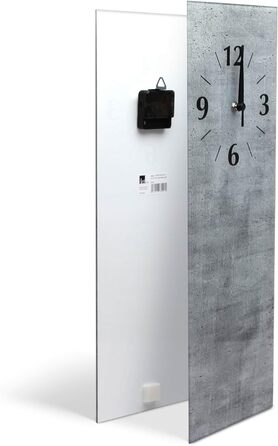Скляний настінний годинник ARTLAND 20x60 см, безшумний, прямокутний, сучасний дизайн Zen Spa, азіатський стиль, 3D камені, кварцовий механізм