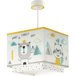 Дитяча підвісна лампа Dalber Hello Little з ведмедями, 24x24x21 см