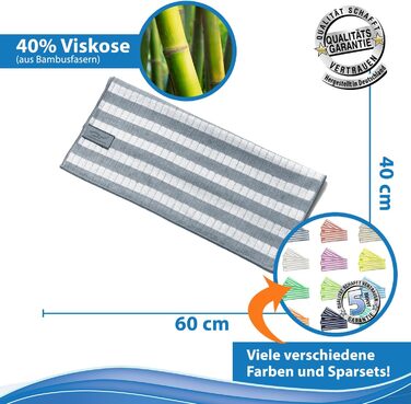 Кухонні рушники Das blaue Wunder Extra, лайм, 5 шт, 60x40 см, бамбукові, супер м'які, надзвичайно вбираючі, без ворсу та розводів