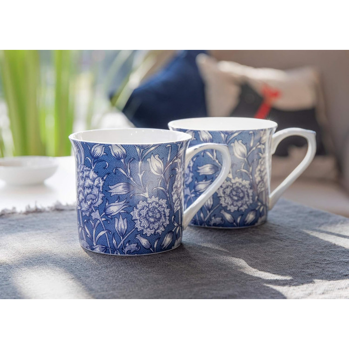 Набір з 2-х чашок з тонкої кістяної порцеляни V&A William Morris Wild Tulip, 230 мл