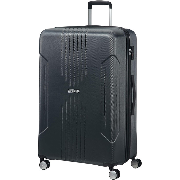 Валіза American Tourister Tracklite Spinner 78 см, 120 л, розширювана, темно-сіра