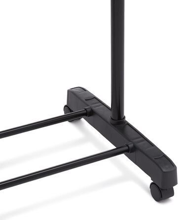 Шафа для одягу Amazon Basics з двома полицями, біла, хром, 91.5-145x42x134-161 см