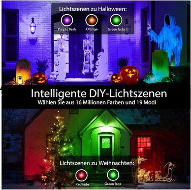 iLC RGB LED прожектор 80 Вт, 16 млн кольорів, таймер, тепле біле світло 2700K, IP66, для вулиці та приміщень, 2 шт.