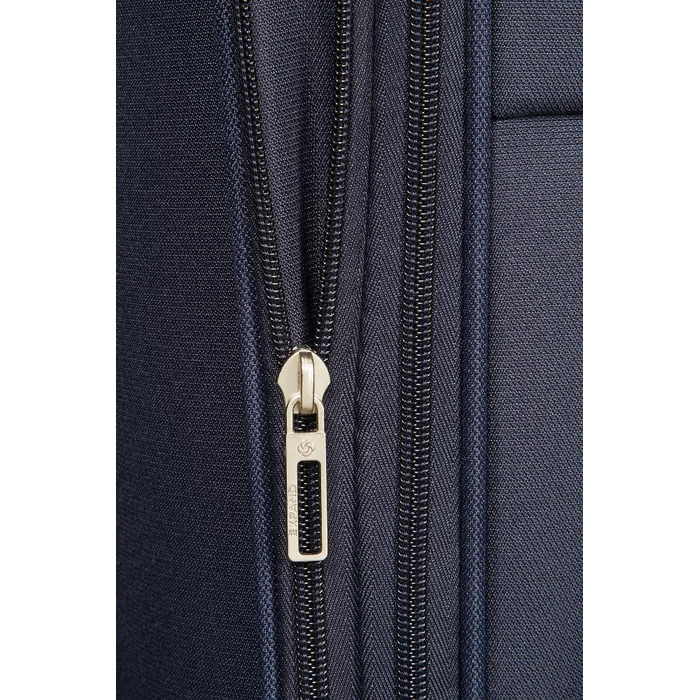 Валіза Samsonite Base Boost Spinner M, розширювана, 66 см, 67,5–73,5 л, чорна/синя, дорожня валіза на 4 колесах