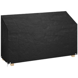 Чохол для садової лавки LAPOOH 210x70x70/88 см, поліетилен, водонепроникний, з 12 люверсами, захисна накидка для садових меблів та балконних меблів